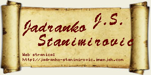 Jadranko Stanimirović vizit kartica